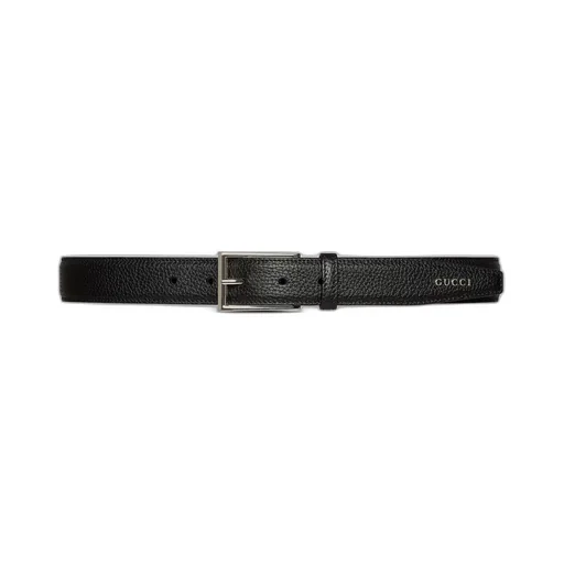 Belt with rectangular buckle