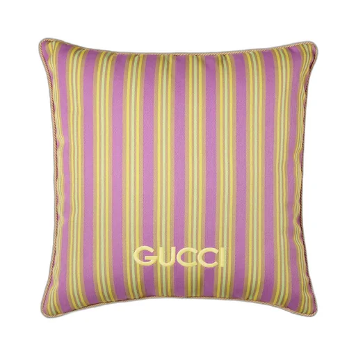Large striped cushion with Gucci