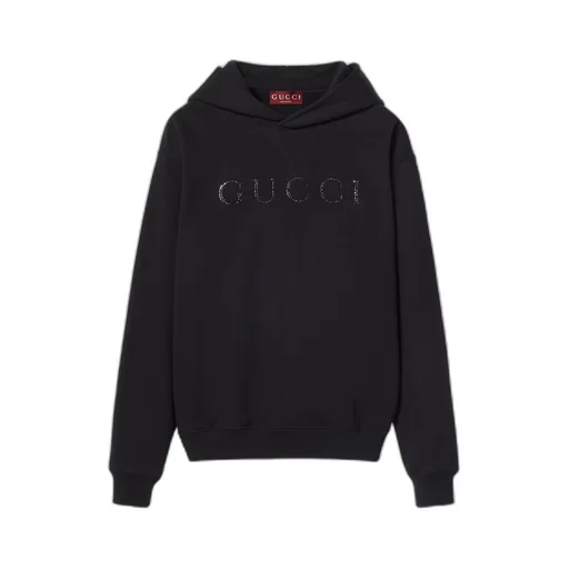 Cotton jersey hooded sweatshirt