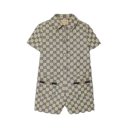 Children's GG canvas playsuit