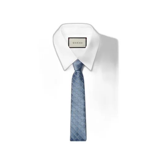 Gucci logo silk jacquard tie
