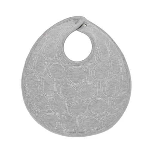 Baby cotton bib with Gucci embroidery