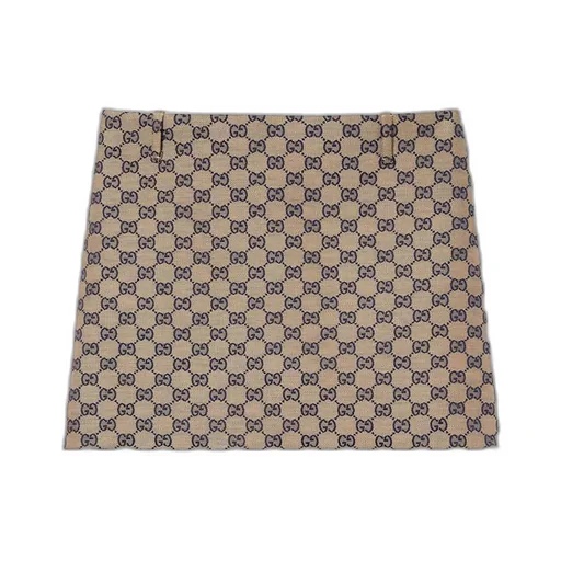 GG linen blend canvas skirt