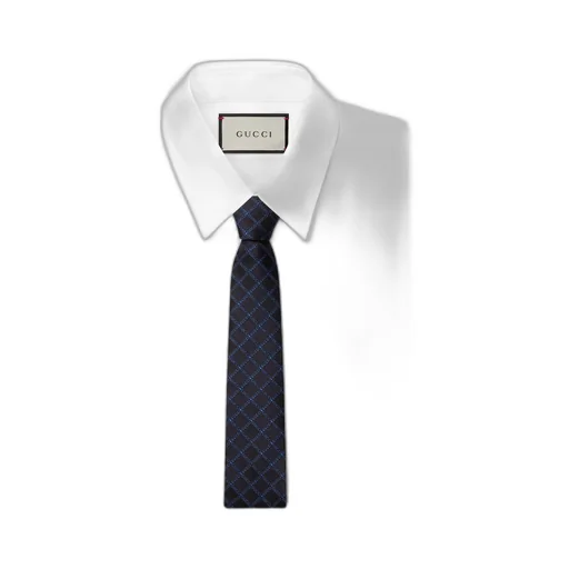 Gucci logo silk jacquard tie