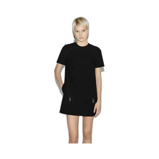 Cady crêpe wool silk dress