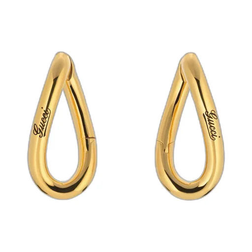 Geometric earrings with Gucci script