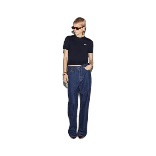Wool top with Gucci intarsia