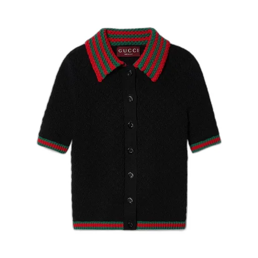 Cotton lace polo with Web