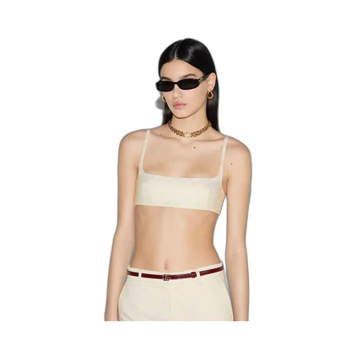 GG cotton gabardine top