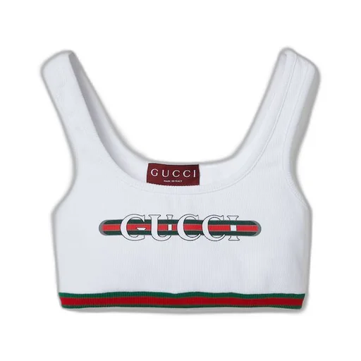 Cotton rib crop top with Web