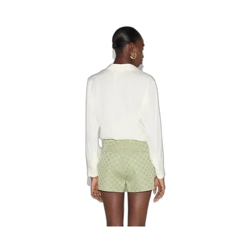 Gucci silk jacquard shirt and bra set