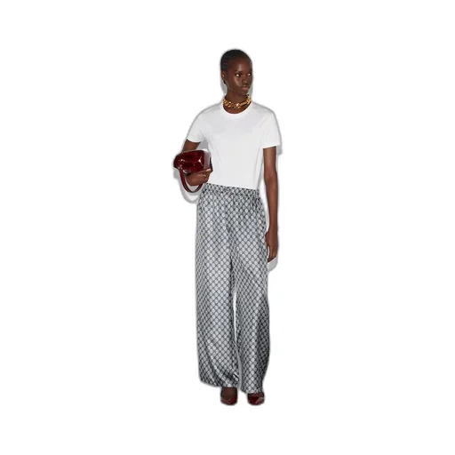 GG silk twill pants