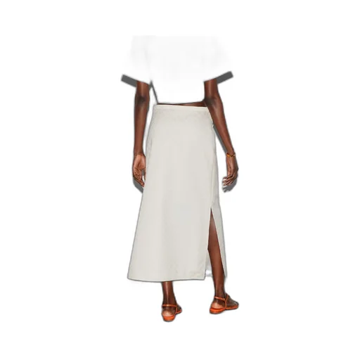 GG cotton gabardine skirt