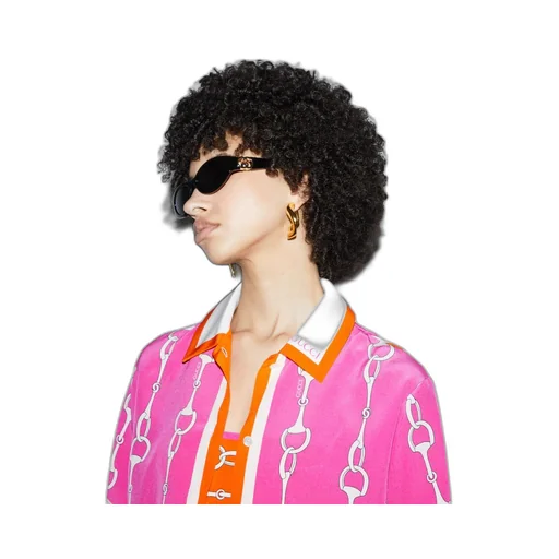 Gucci Horsebit stripe print silk shirt