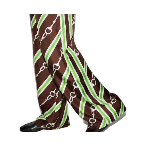 Gucci Horsebit stripe print silk pant