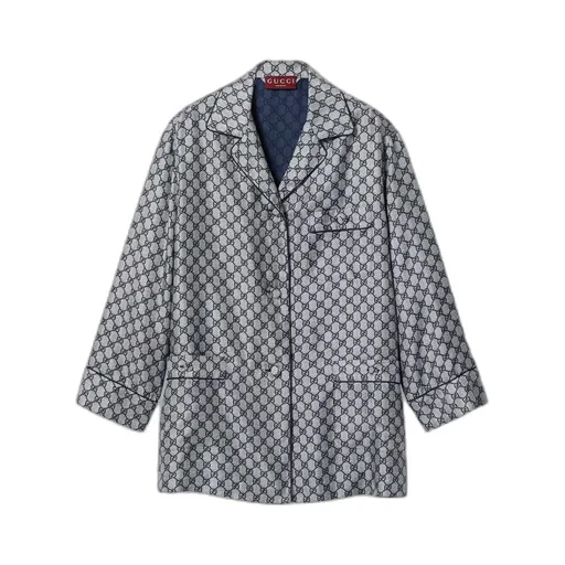 GG silk twill shirt
