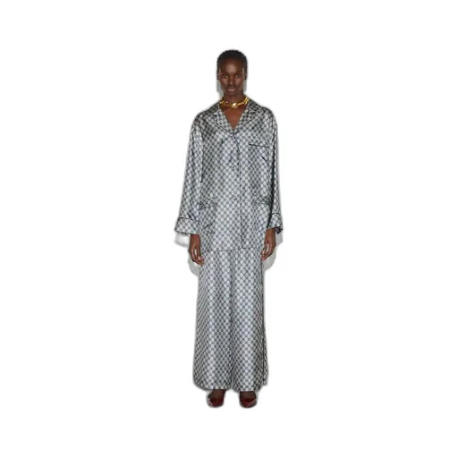 GG silk twill shirt