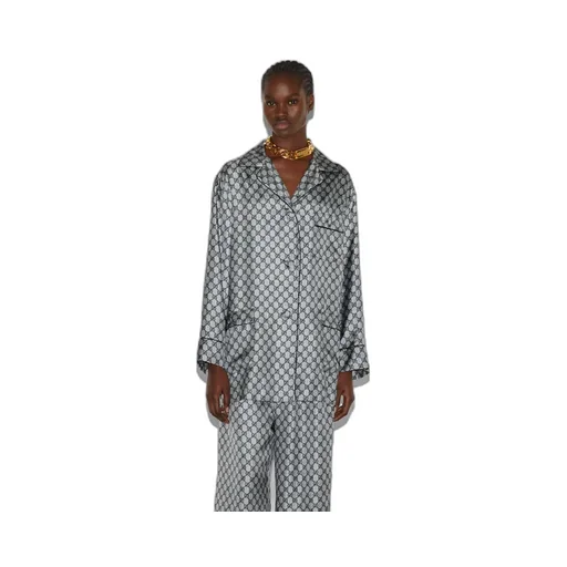 GG silk twill shirt