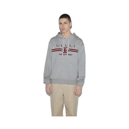 Cotton jersey hooded sweatshirt