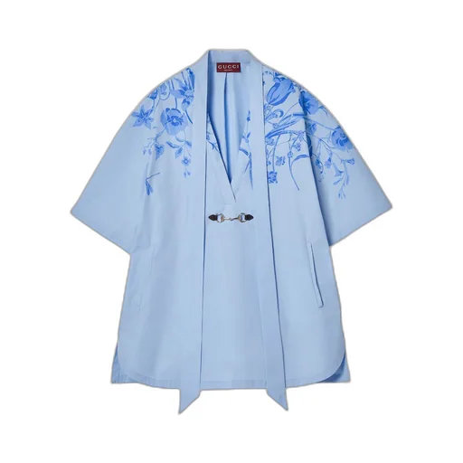 Cotton poplin dress with Horsebit