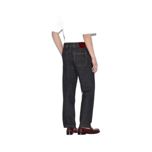 Denim pant with Gucci label