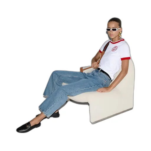 Low waist cropped denim pant