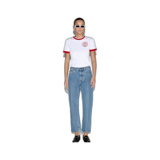 Low waist cropped denim pant