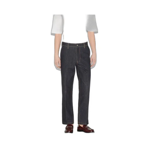 Denim pant with Gucci label