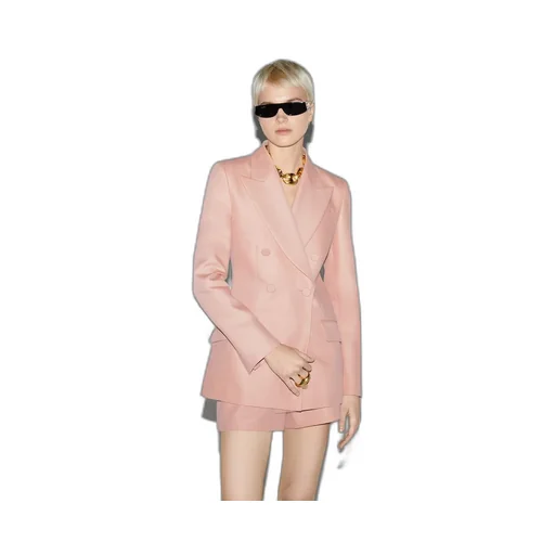 Double-breasted wool mohair jacket