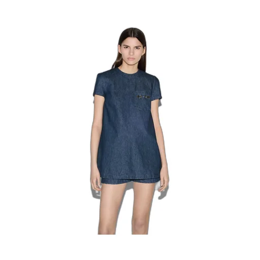 Denim dress with Horsebit