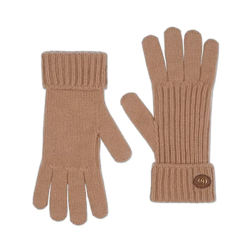Wool cashmere gloves with Double G