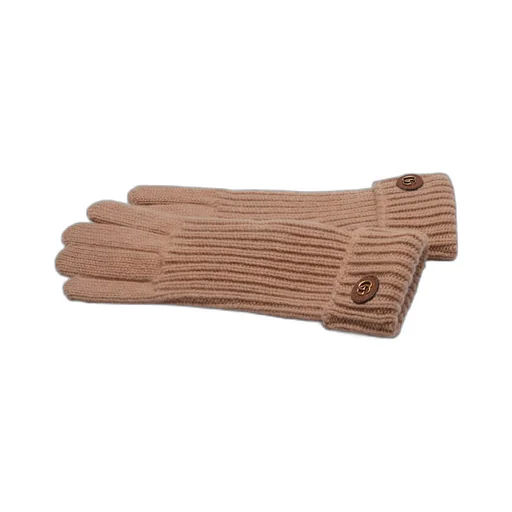 Wool cashmere gloves with Double G
