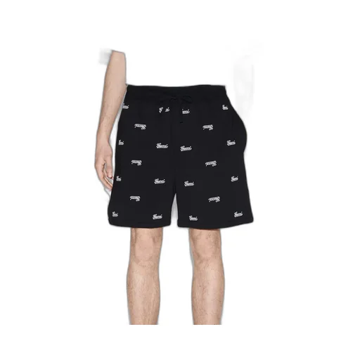 Cotton jersey shorts with embroidery