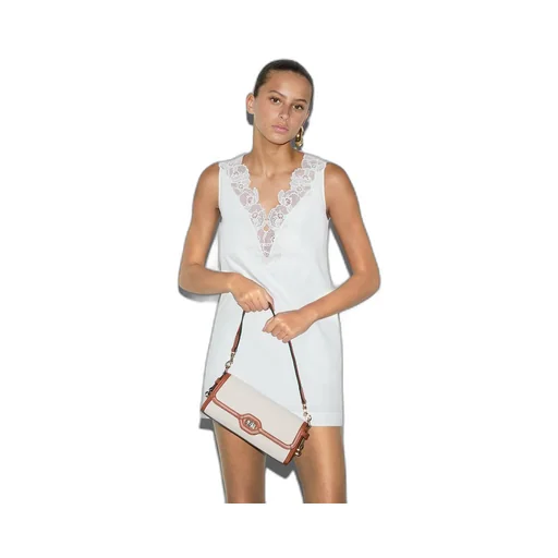 Cotton poplin dress with embroidery