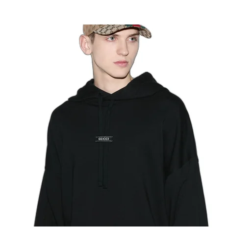 Cotton jersey hooded sweatshirt