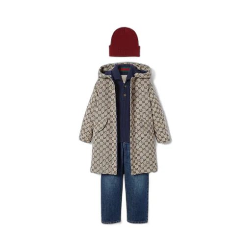 Children's rib stitch wool sweater