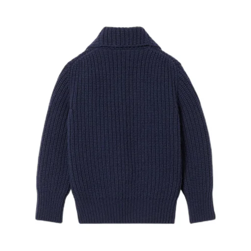Children's rib stitch wool sweater
