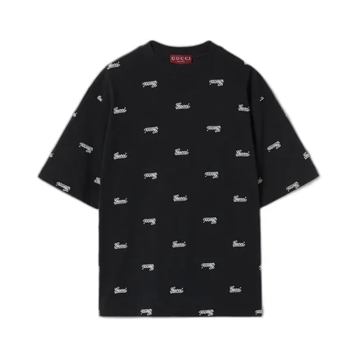 Cotton jersey T-shirt with embroidery