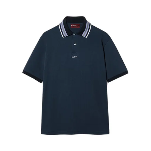 Cotton polo shirt with embroidery