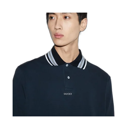 Cotton polo shirt with embroidery