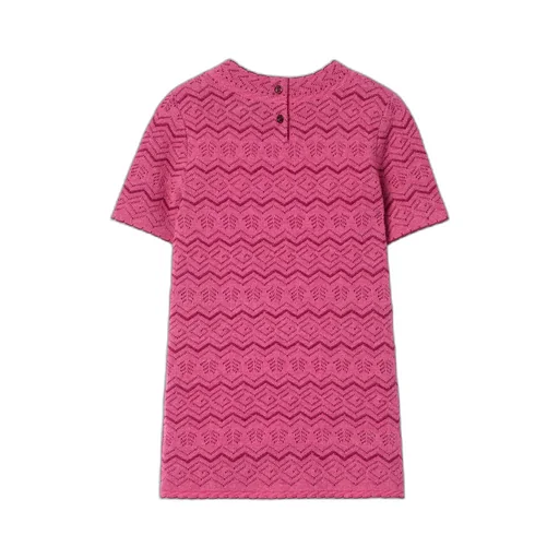 Children's floral G wool dress