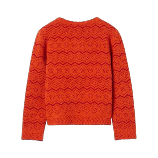 Children's floral G wool cardigan