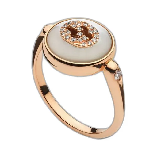 Gucci Interlocking 18k diamond ring