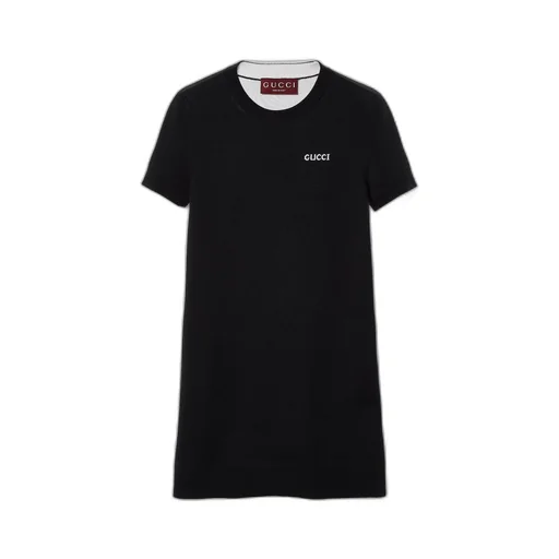 Wool jacquard mini dress