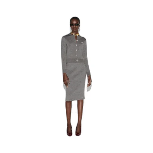 Wool jacquard cardigan