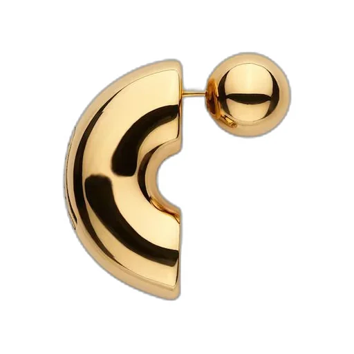 Hollow G motif earrings