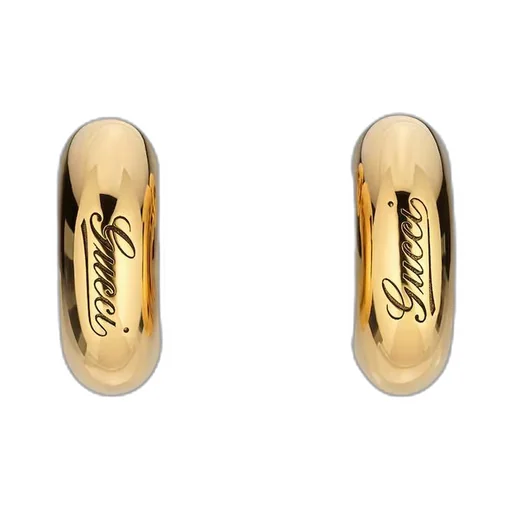 Hollow G motif earrings