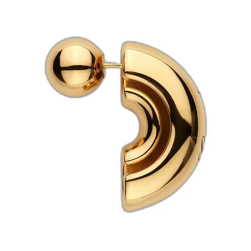 Hollow G motif earrings