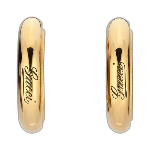 Hollow G motif earrings