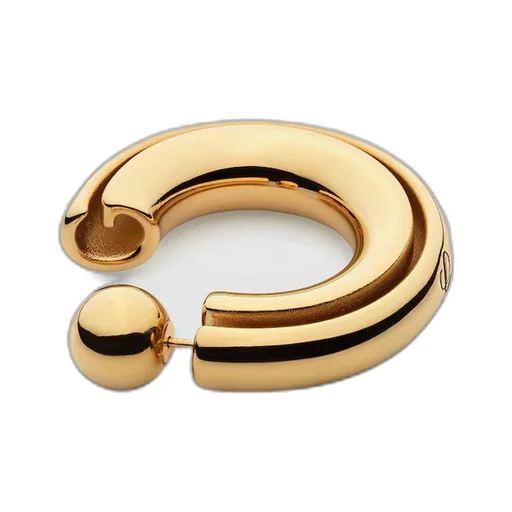 Hollow G motif earrings
